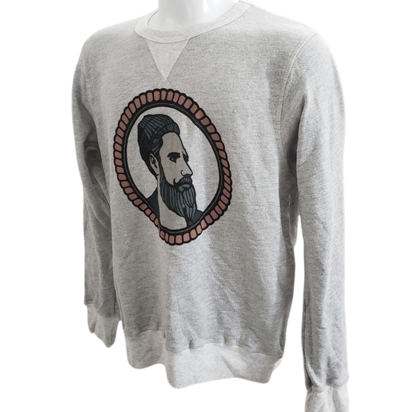Krave + Kulture Sailor Sweatshirt Longsleeve Pullover Gray Heathered Size Medium - Picture 12 of 12